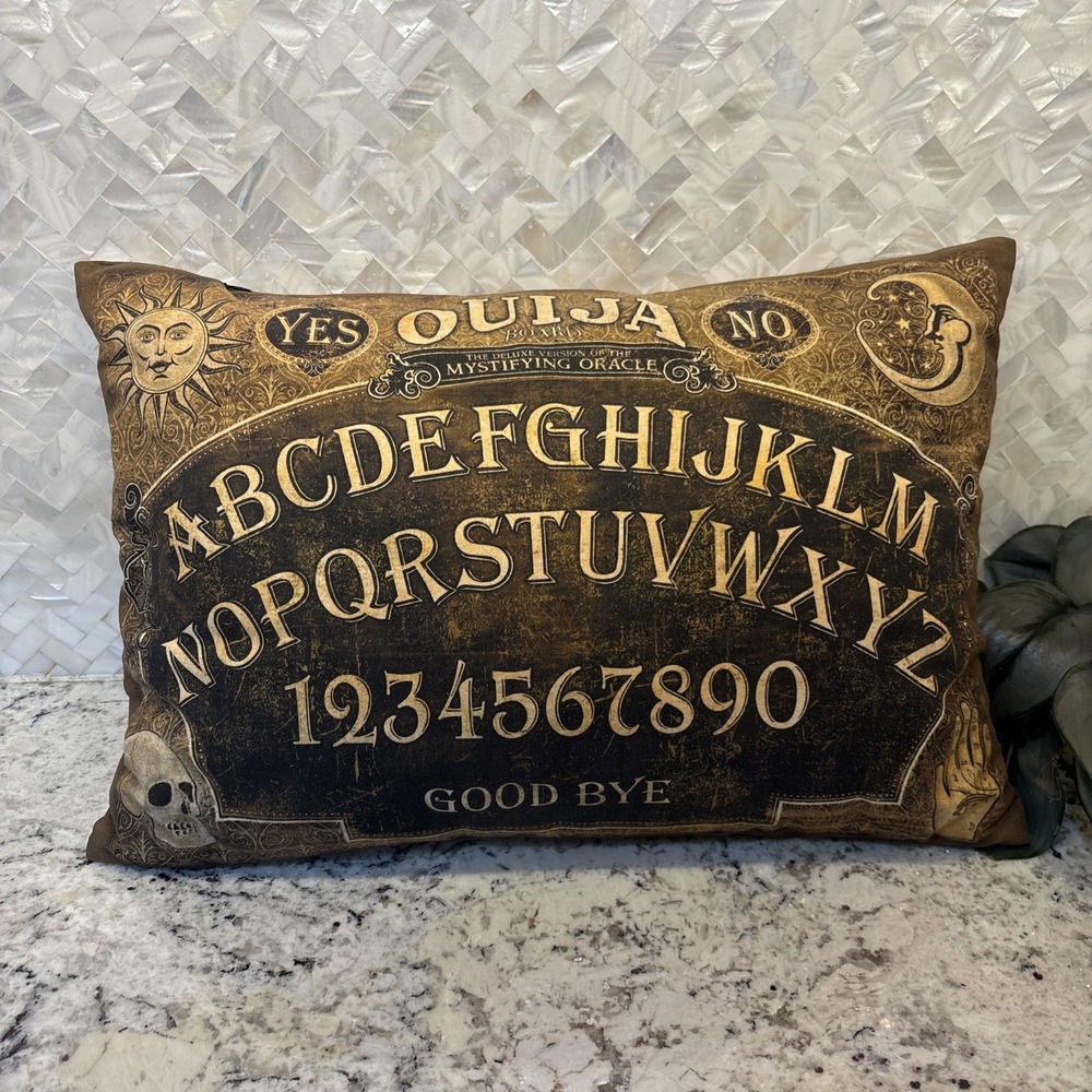 Ouija Board Decorative Throw Pillow Spirit Goth Occult Spooky Decor Halloween